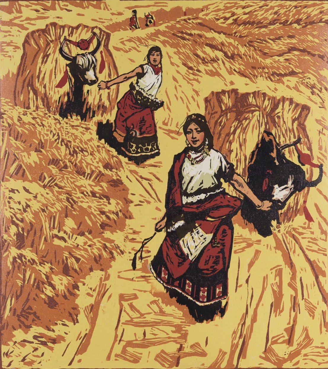 <h2>初踏黄金路</h2><p>作者：李焕民</p><p>创作年代：1963年</p><p>规格：54.2cm×49cm</p>品类：版画</p>