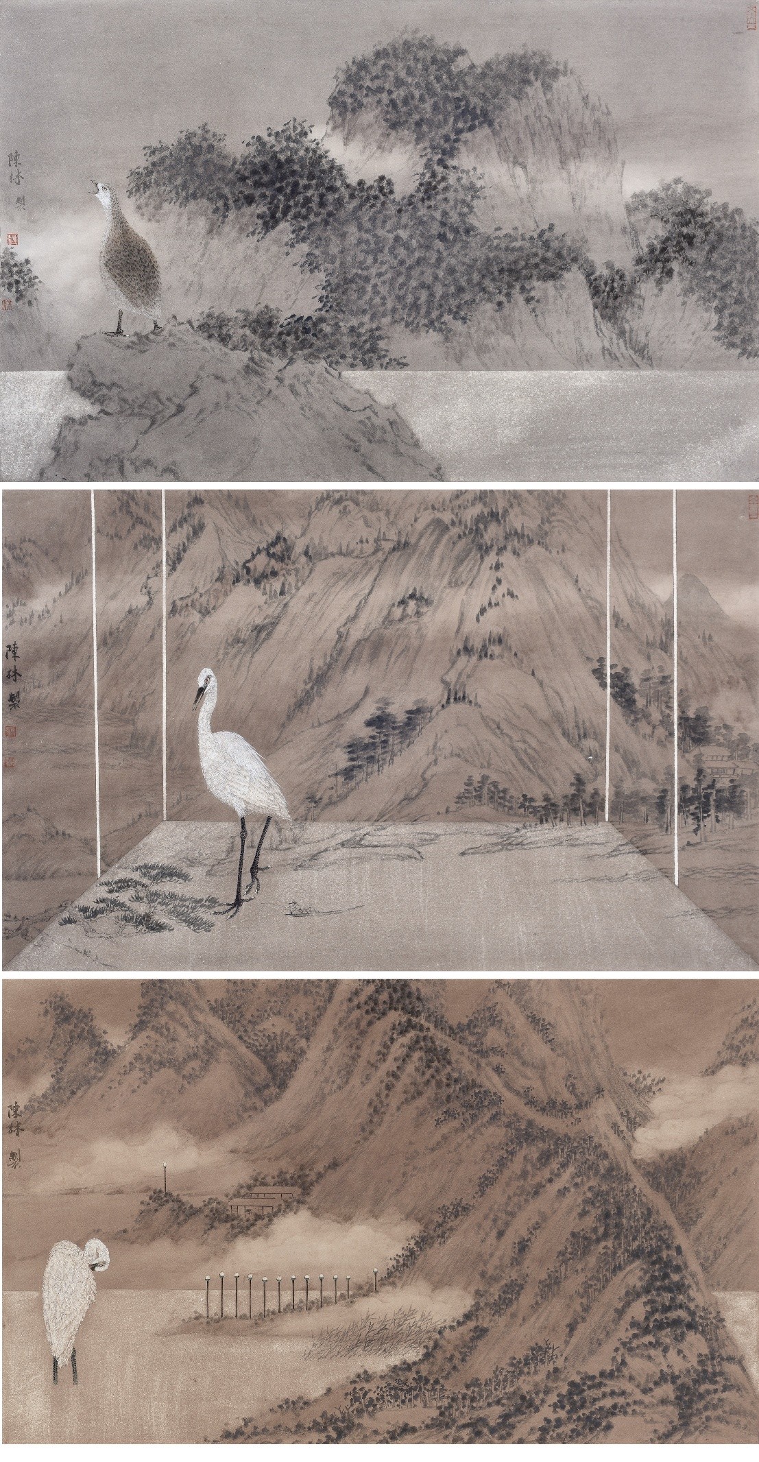 <h2>《层云·青山》</h2><p>作者：陈林</p><p>创作年代：2022年</p><p>规格：155cm×83.5cm </p><p>品类：纸本设色</p>