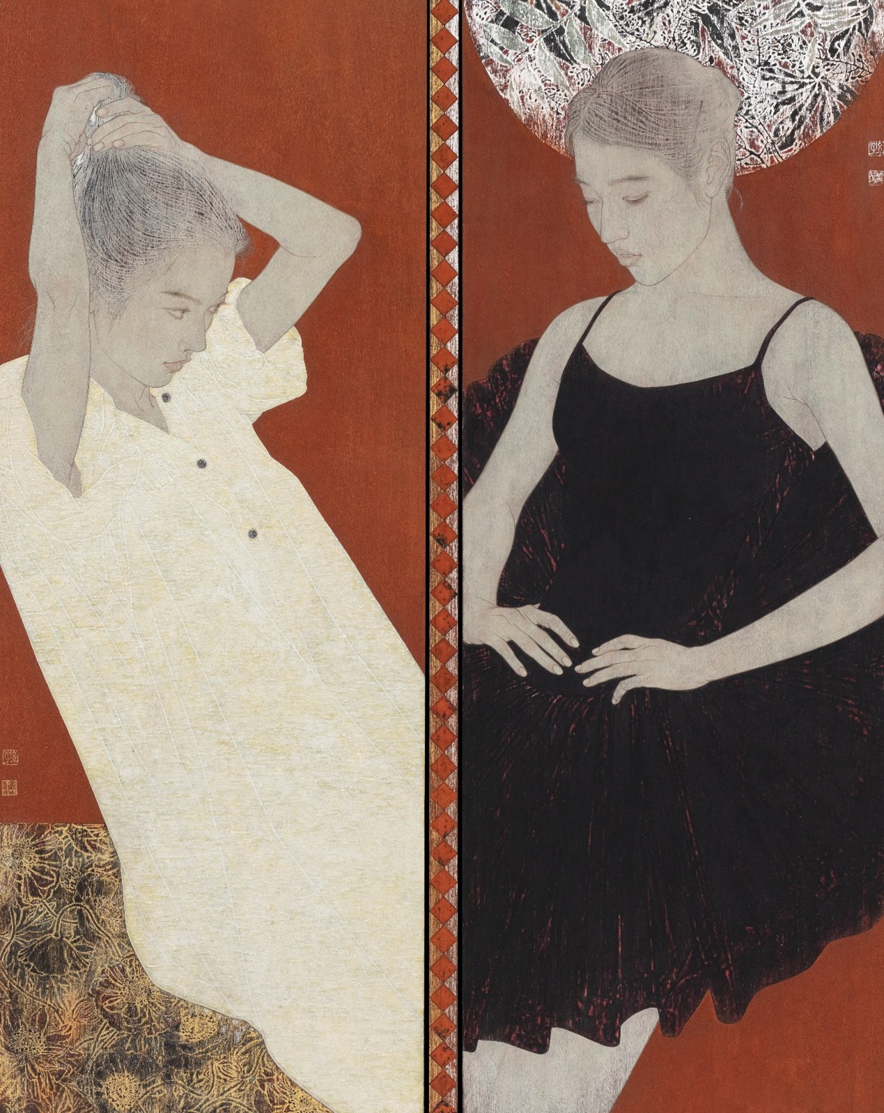 <h2>《芳华初醒》</h2><p>作者：孙震生</p><p>创作年代：2025年</p><p>规格：120cm×92cm</p><p>品类：纸本重彩</p>